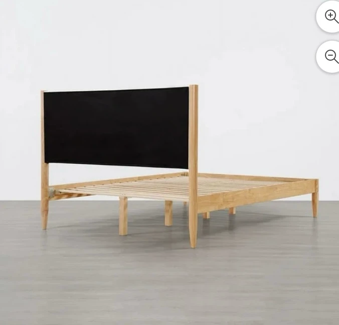 New CHITA Queen Size Upholstered Solid Wood Platform Bed Frame - photo 4
