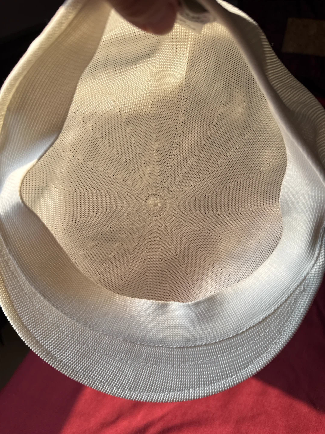 White lightweight, airy, beret style summer hat M/L - photo 4
