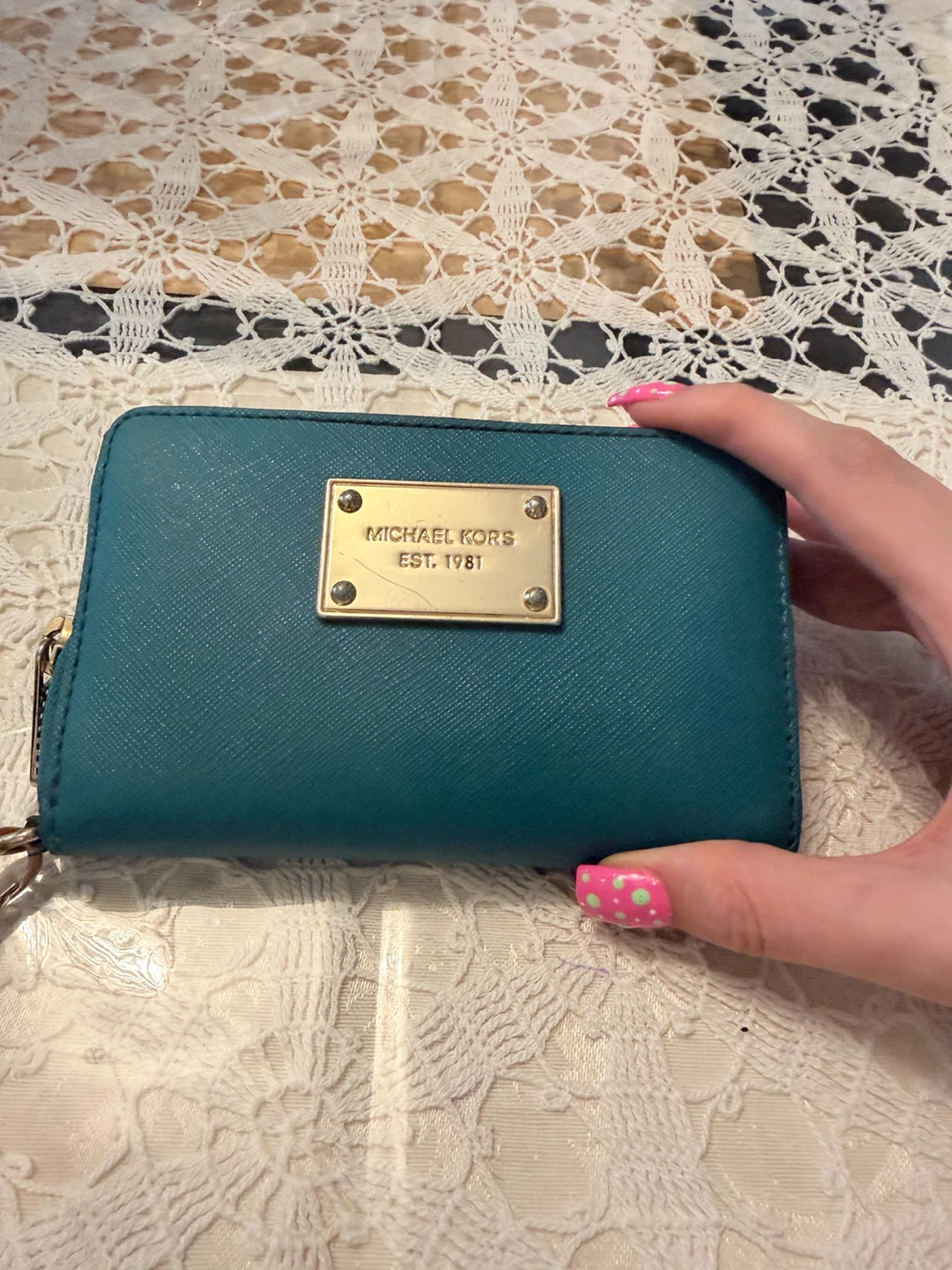 Michael Kors Teal Wristlet Wallet - photo 2