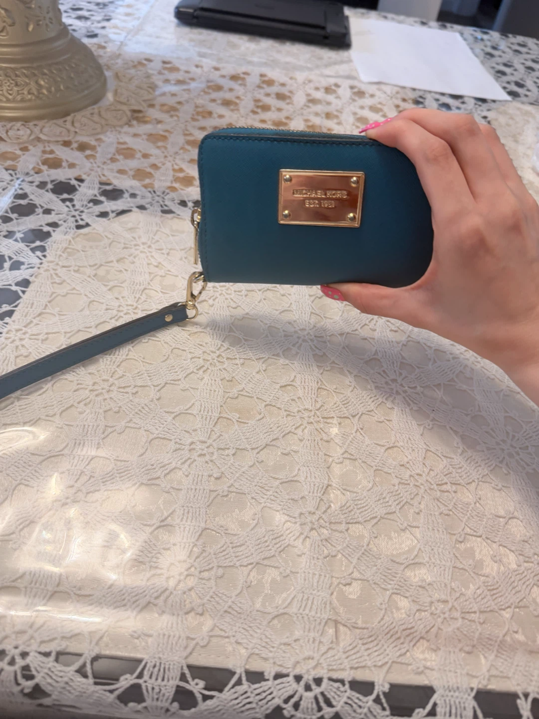 Michael Kors Teal Wristlet Wallet - photo 3