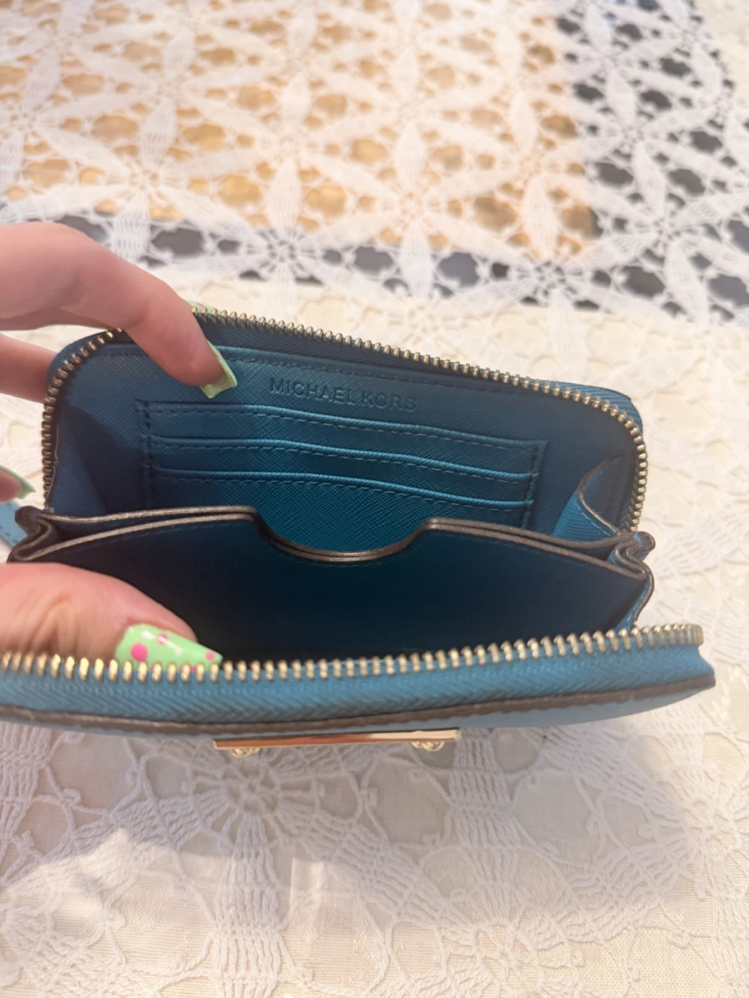 Michael Kors Teal Wristlet Wallet - photo 4