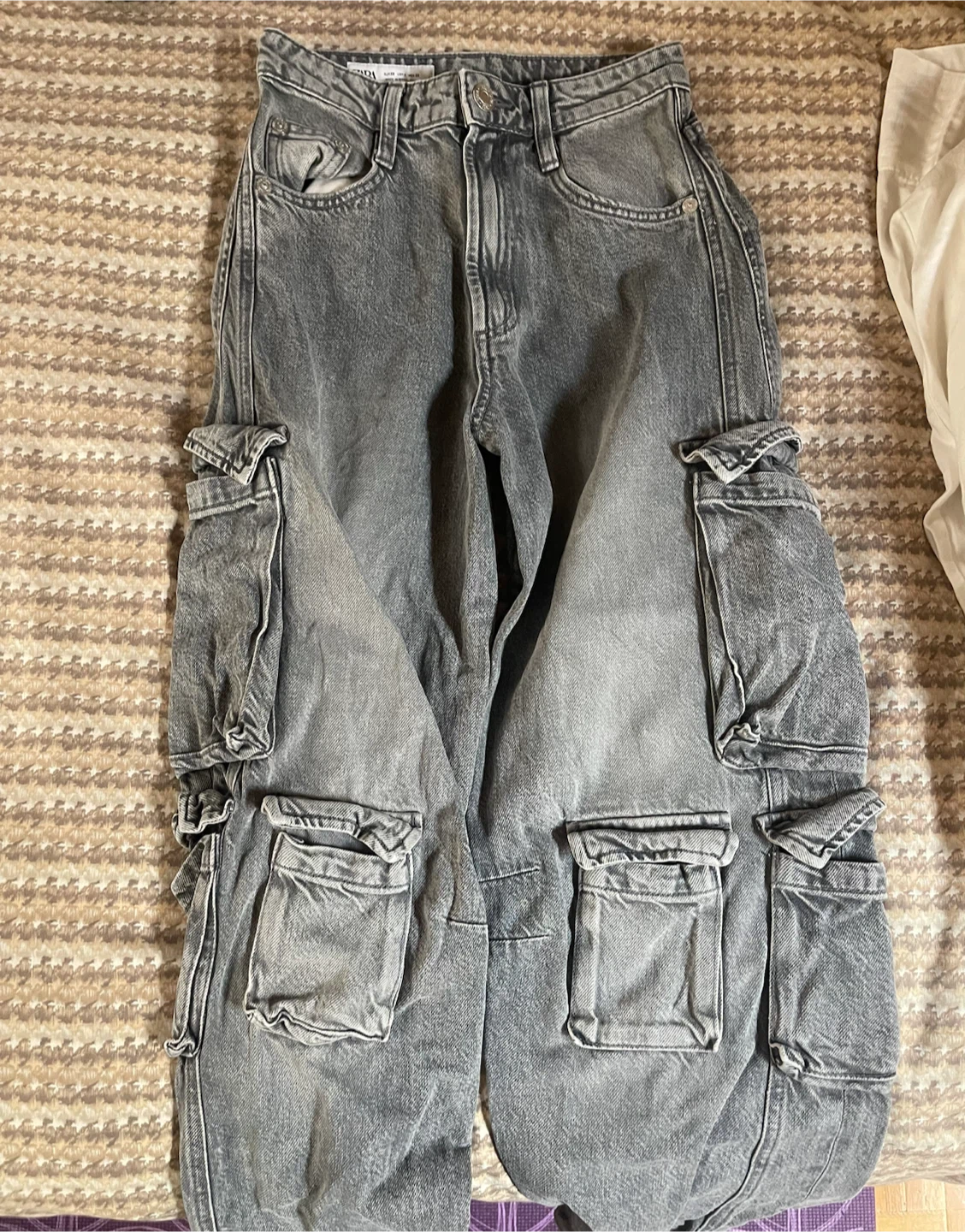 ZARA Grey Cargo Jeans