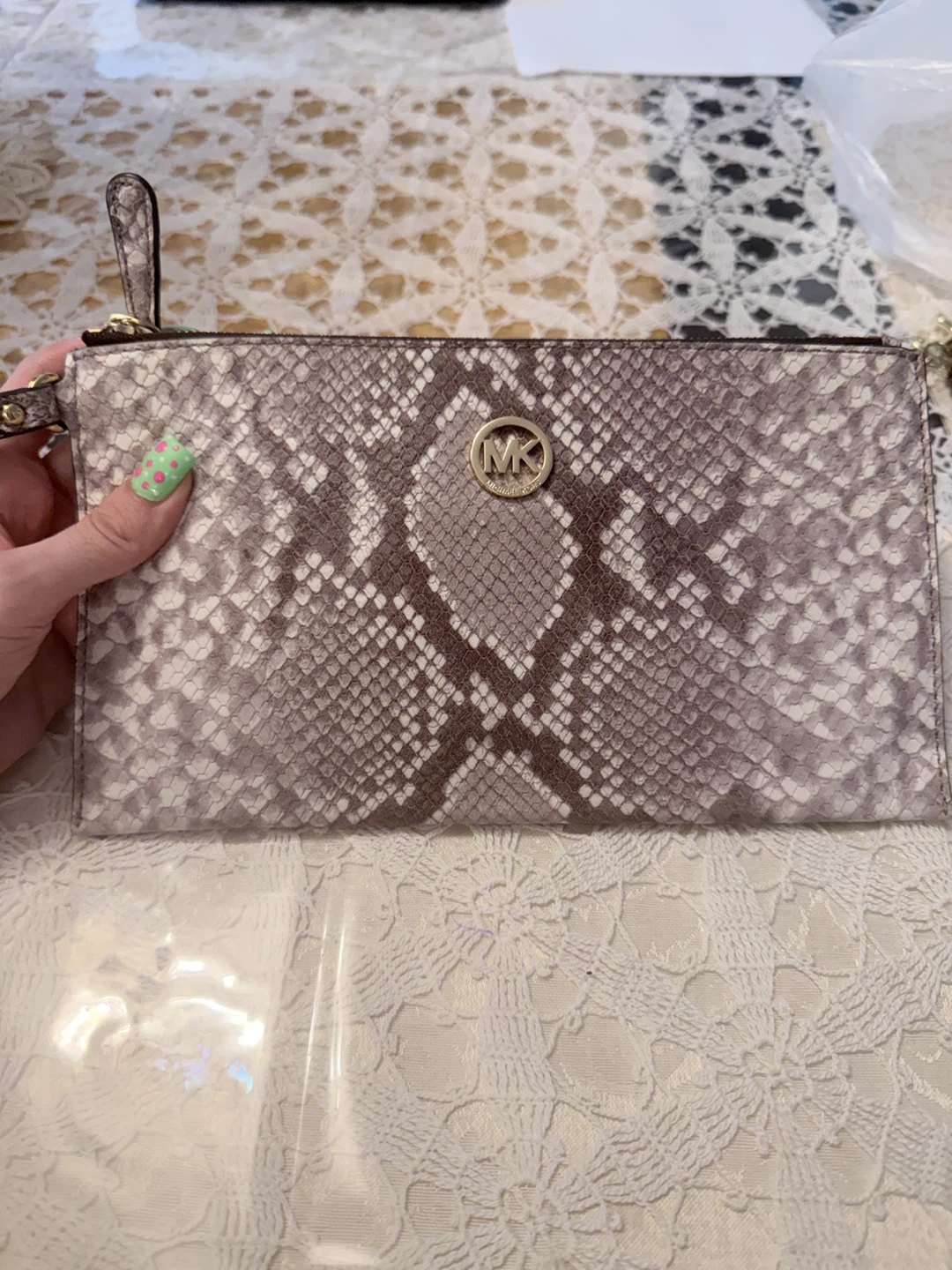 Michael Kors Snake Print Wristlet Clutch - photo 2