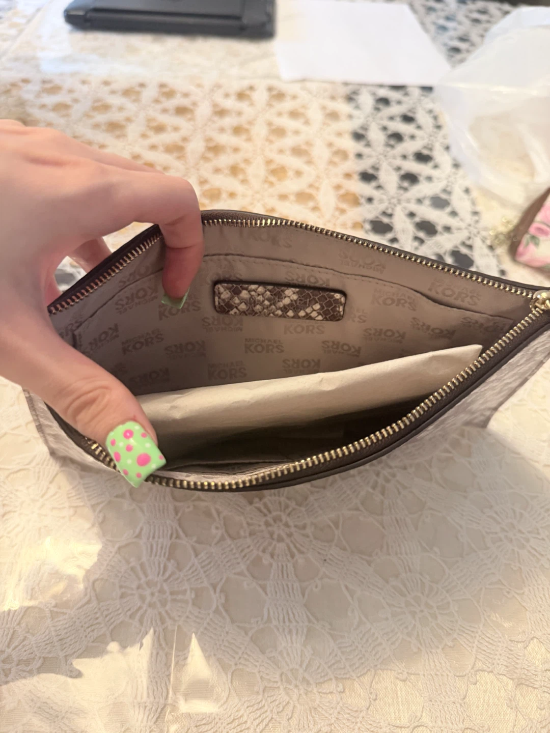 Michael Kors Snake Print Wristlet Clutch - photo 3