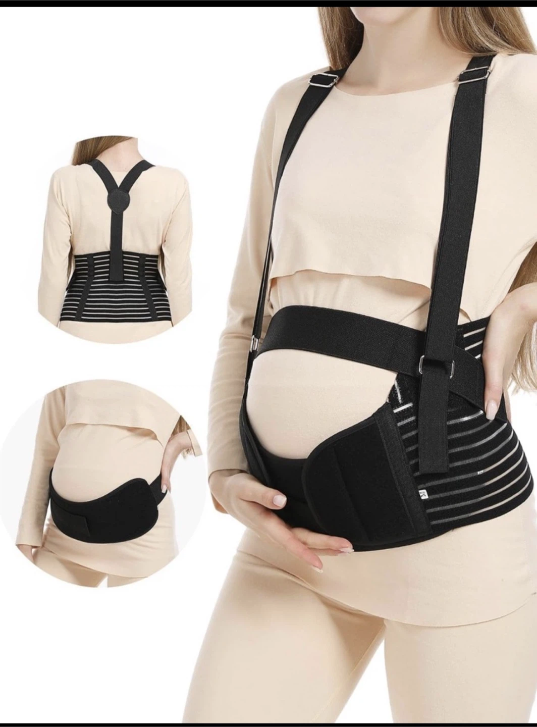 Maternity Support Belt with Suspenders
