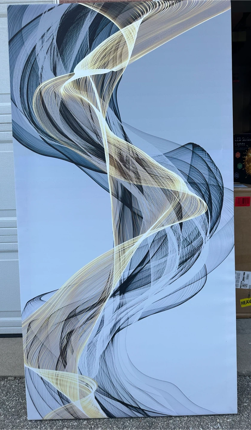Abstract Swirl Canvas Wall Art - photo 2