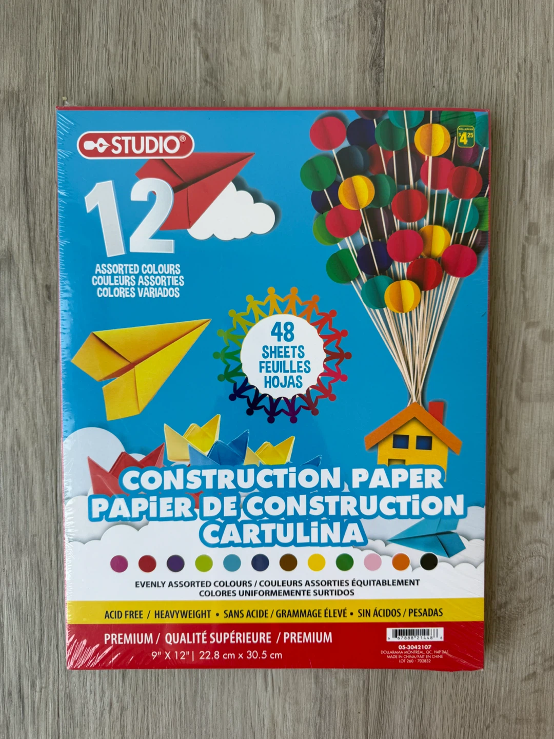 9" X 12" 56 SHEETS STUDIO® ASSORTED COLOURS CONSTRUCTION PAPER - photo 2