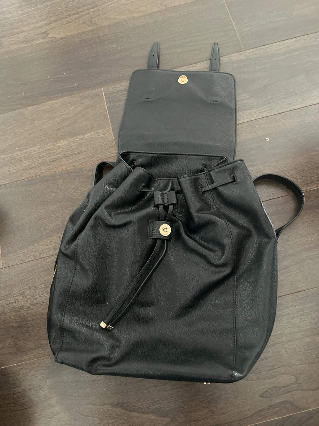 Love & Lore Faux Leather Backpack, Drawstring/Magnet Closure - photo 2