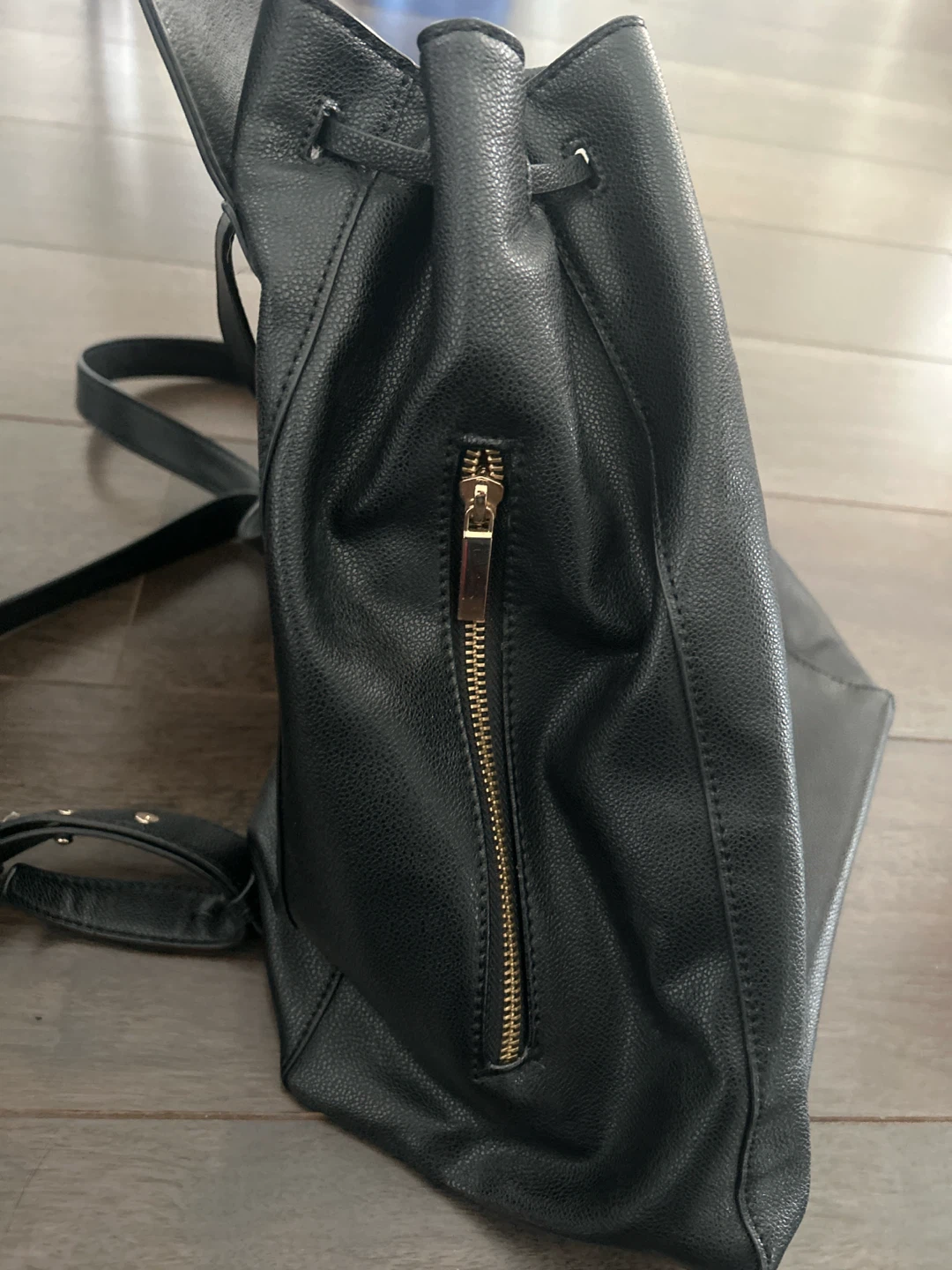 Love & Lore Faux Leather Backpack, Drawstring/Magnet Closure - photo 3