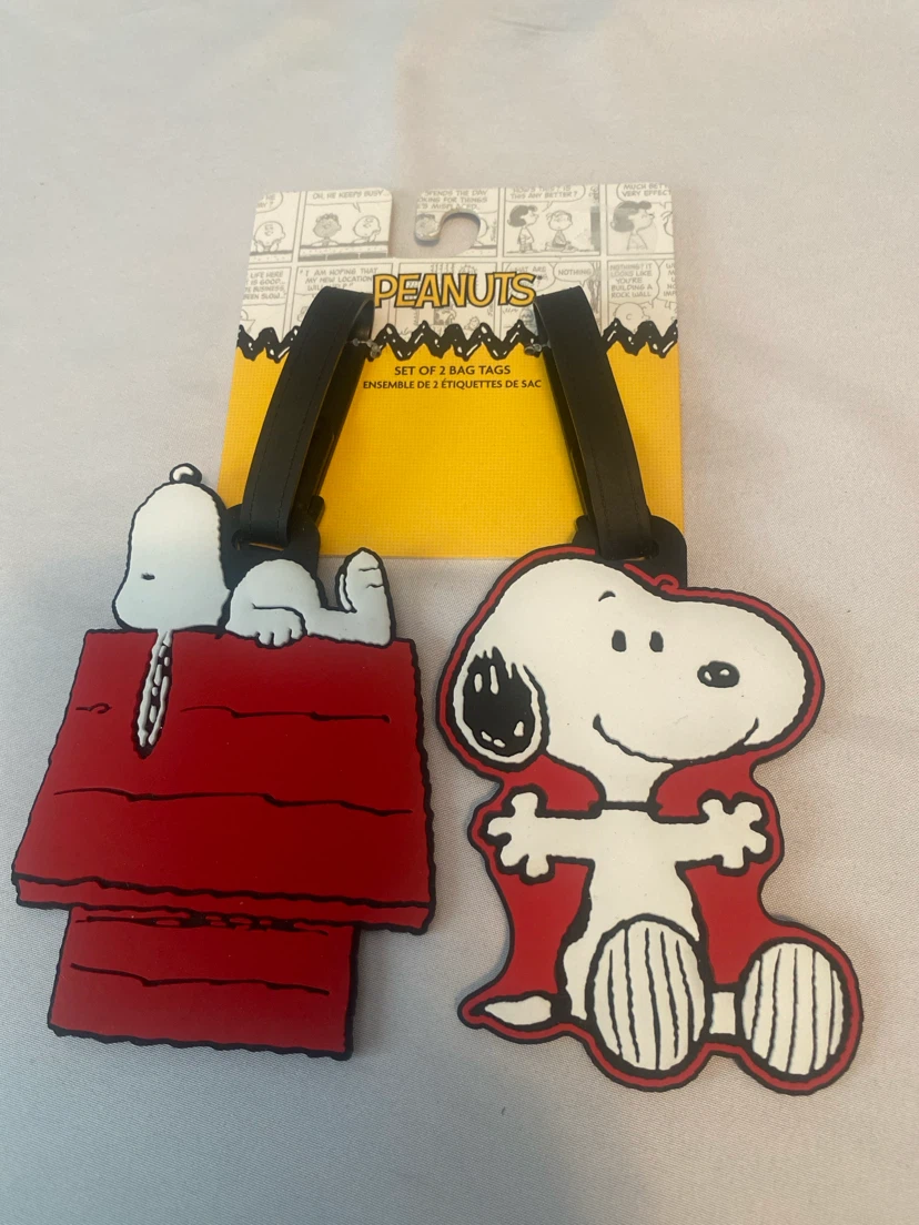 Peanuts Snoopy & Woodstock Bag Tags Set of 2