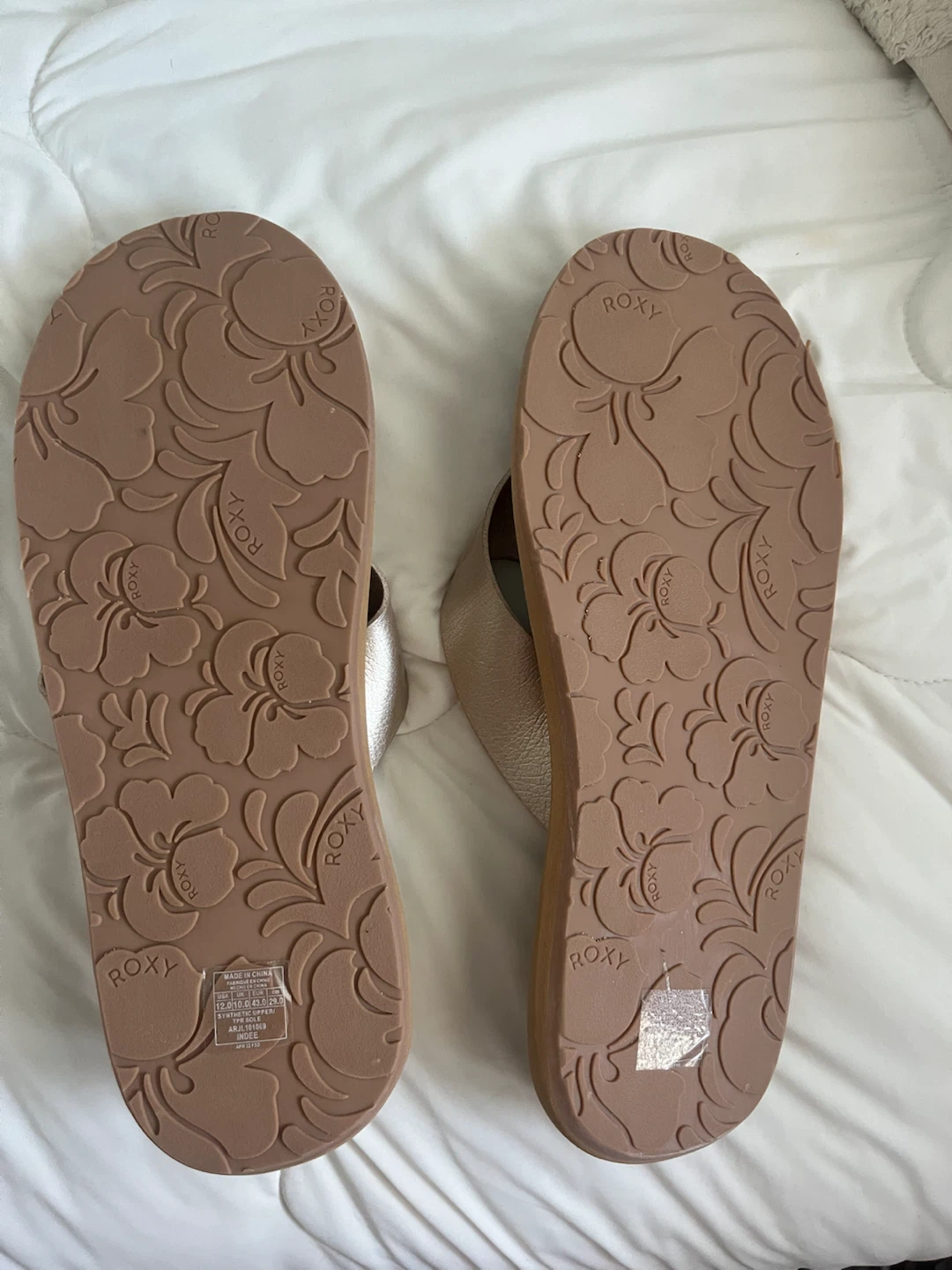 Roxy Flip Flops - Gold/Tan - photo 2
