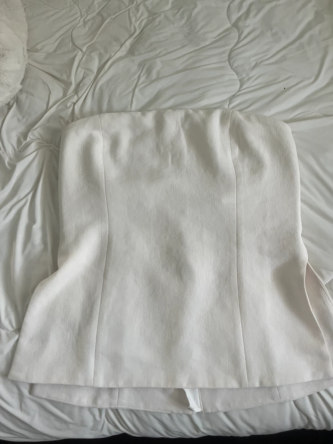 White Strapless Top - Size 10