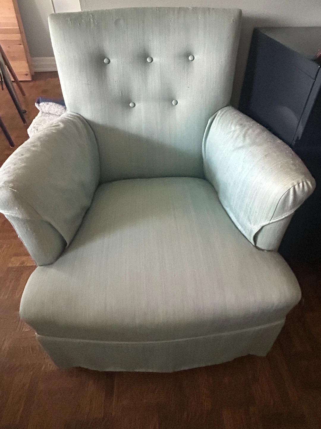 Mint Green Armchair and Ottoman Set - photo 2