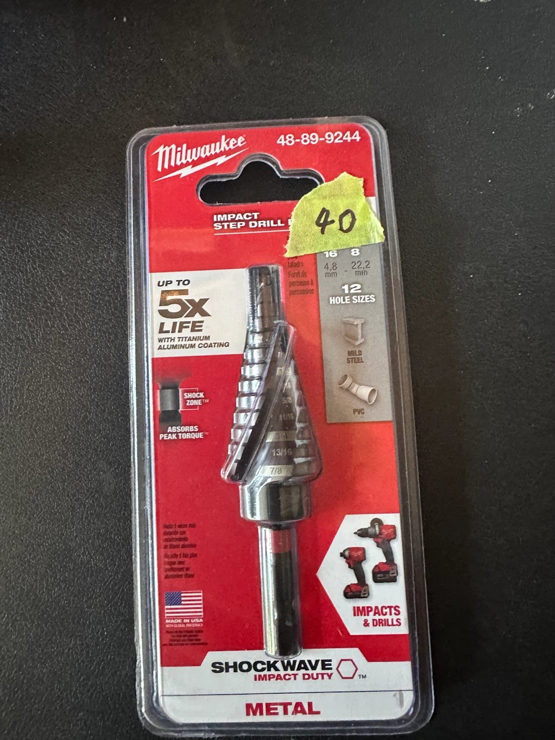Milwaukee 48-89-9244 Impact Step Drill Bit