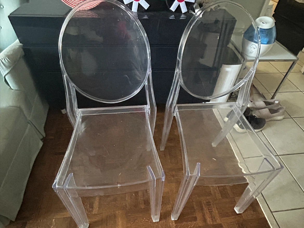 Clear Ghost Style Dining Chairs