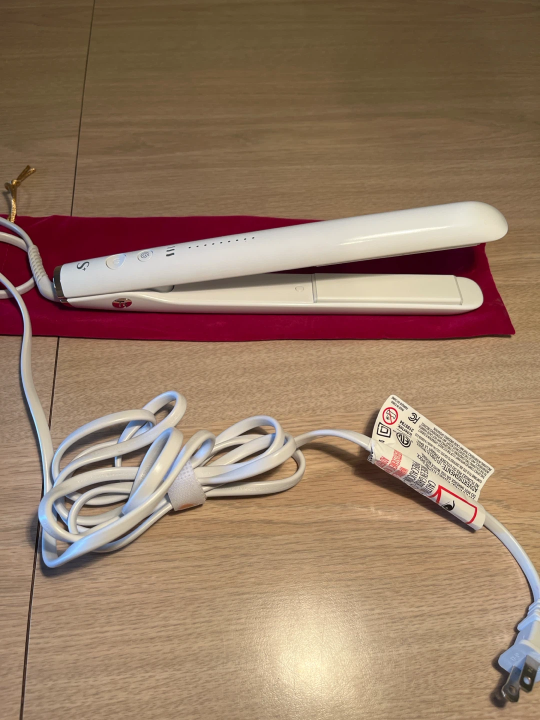 LANDOT White Hair Straightener with Pouch