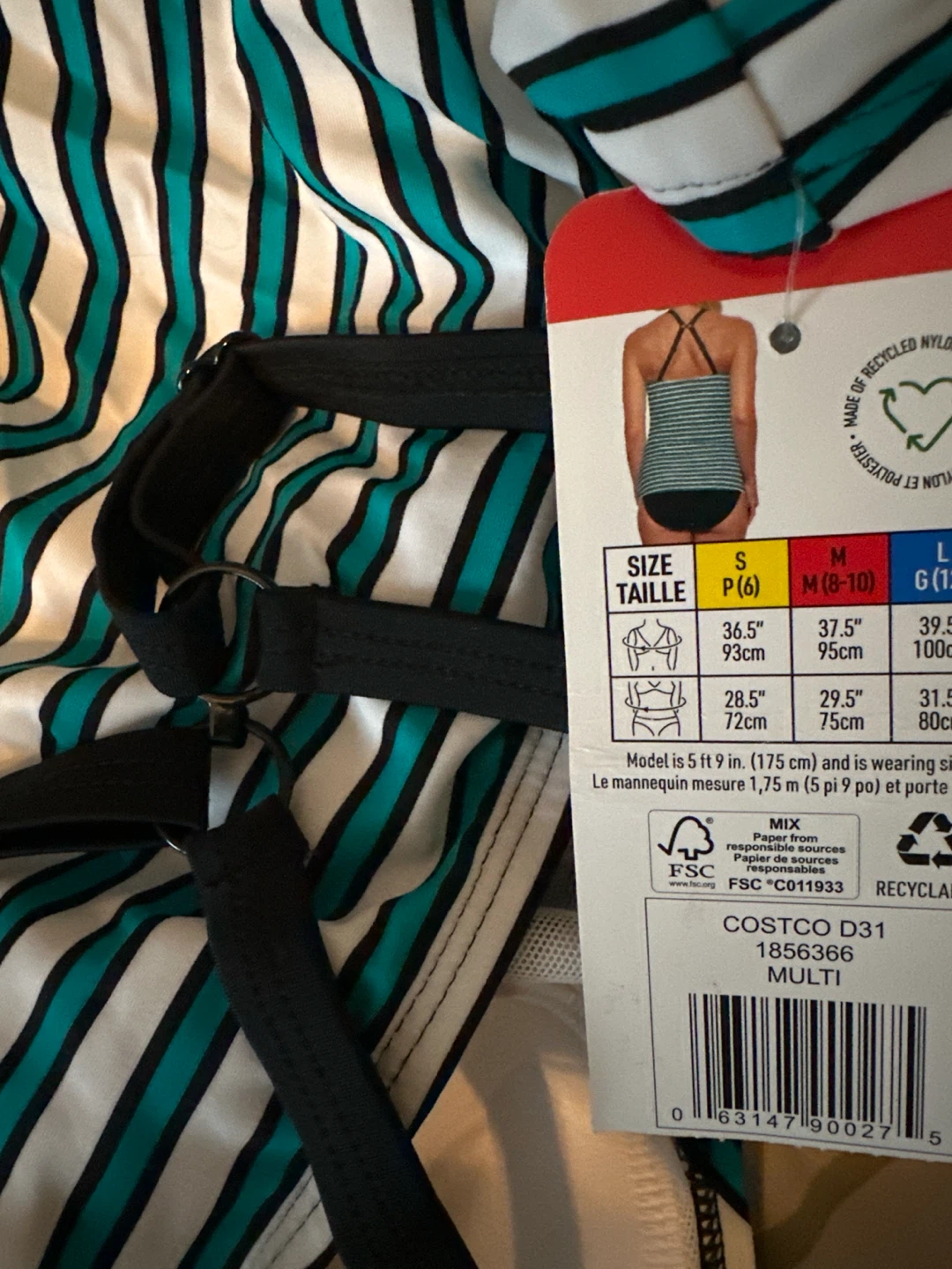 Christina Swimwear Striped Tankini Top Medium - photo 4