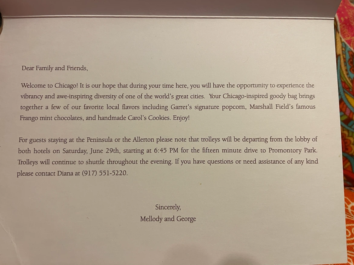 Star Wars Creator George Lucas Wedding & Reception Memorabilia - photo 4