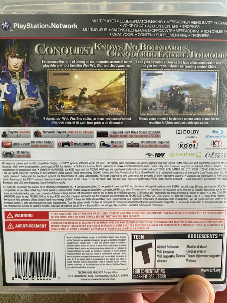 Dynasty Warriors 7 PS3 Video Game - photo 3