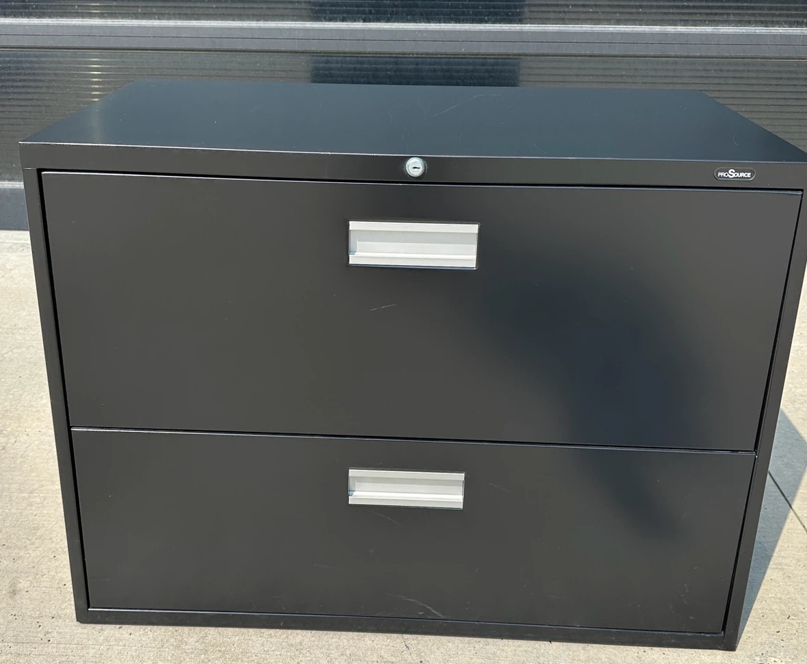 ProSource Black 2-Drawer Filing Cabinet