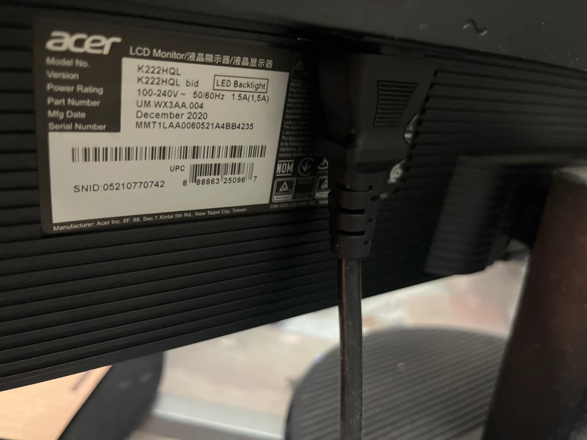 Acer K222HQL LCD Monitor - photo 2