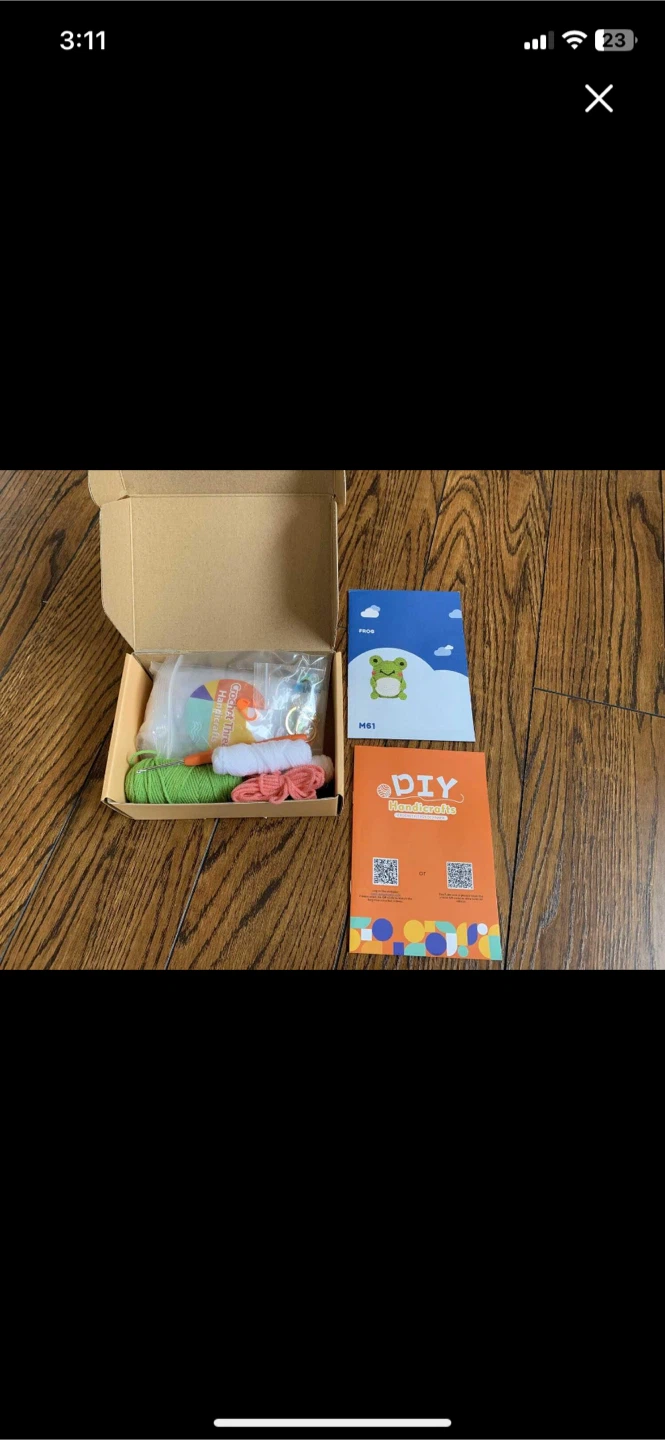 New in box frog crochet kit