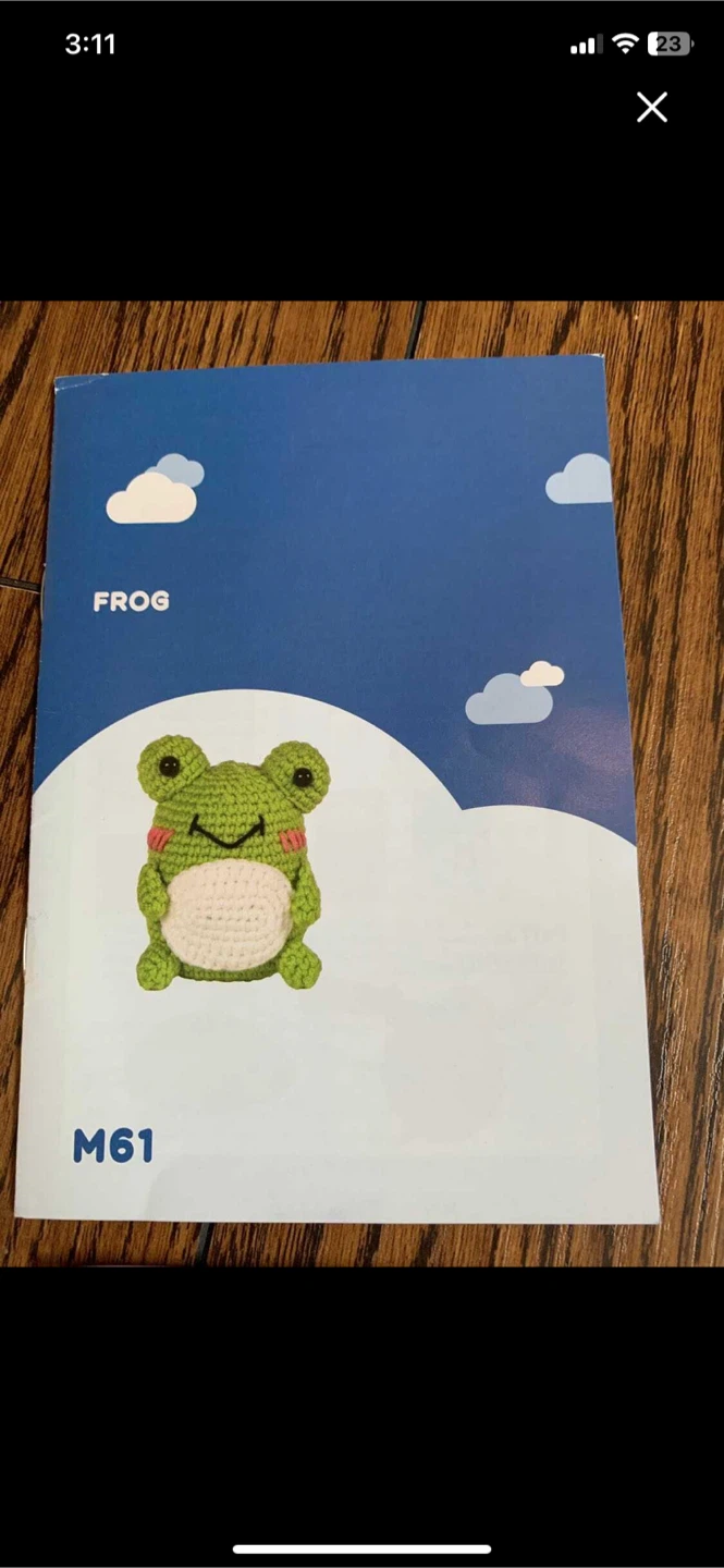 New in box frog crochet kit - photo 2