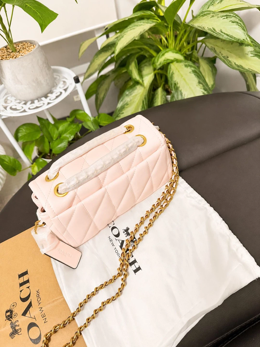 Coach Tabby 20 Pink Leather Quilted Shoulder Bag - photo 4