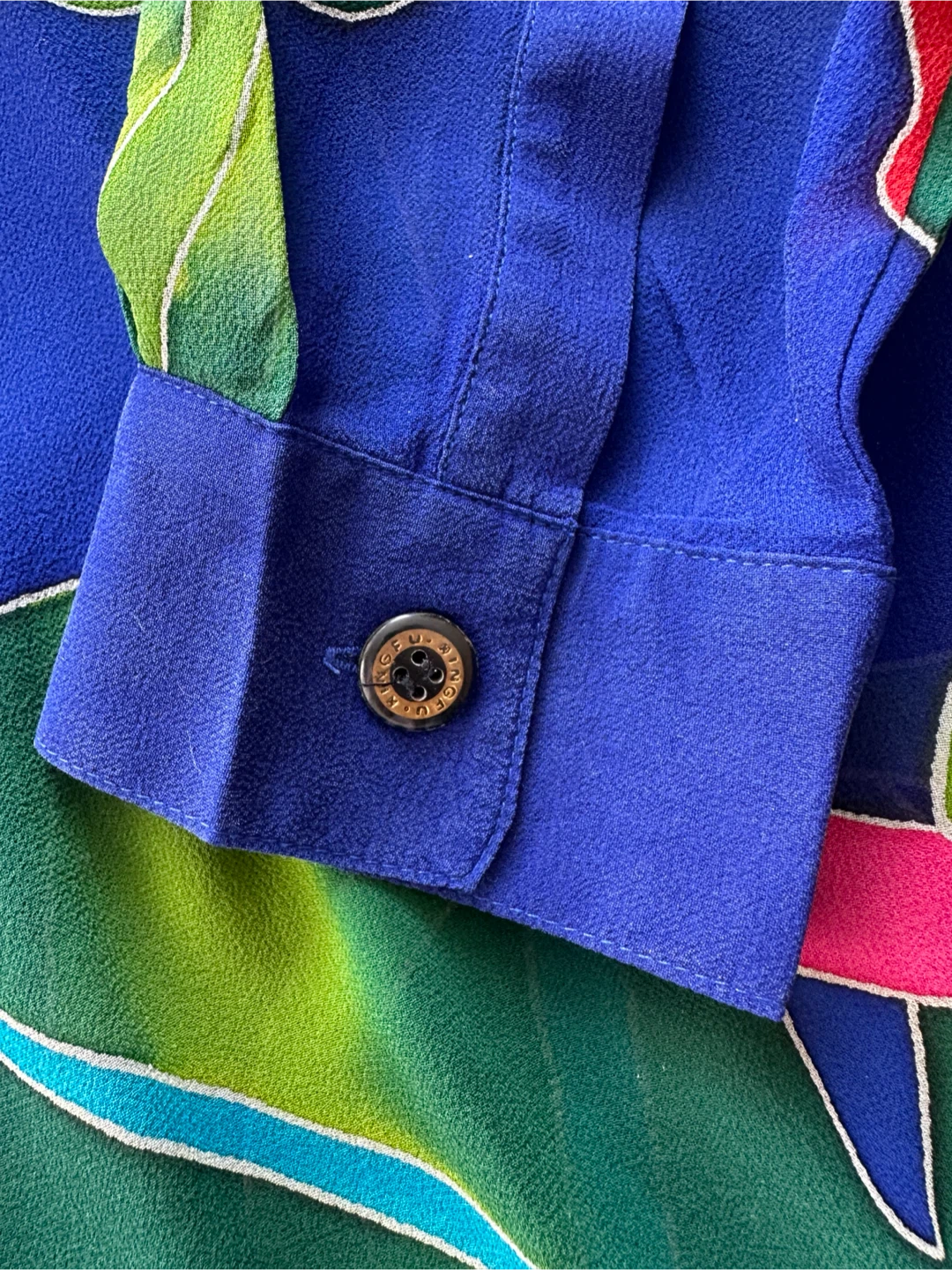 Vintage rainbow Simply Silk Hawaiian Print Button-Up Shirt - photo 3