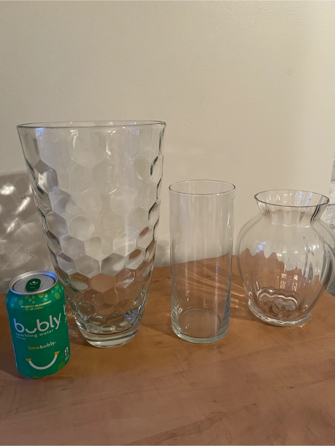 Set of 3 Glass Vases