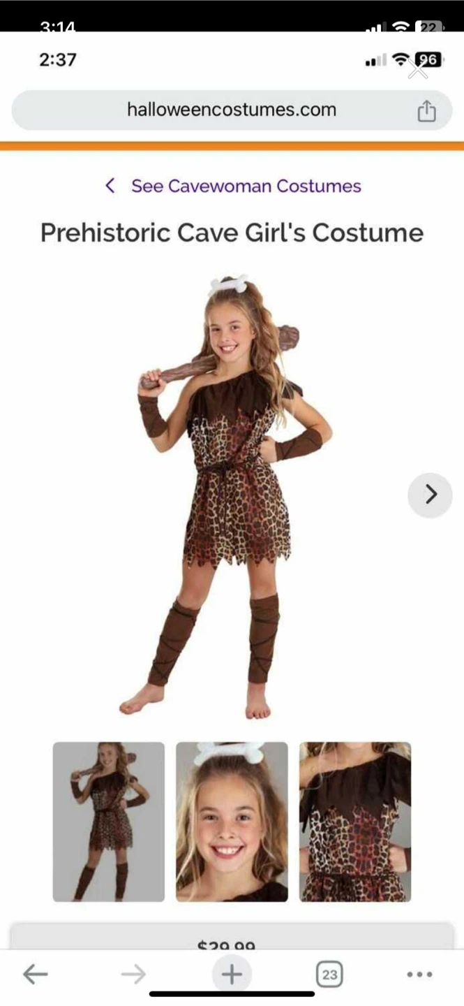 Cave girl Halloween costume