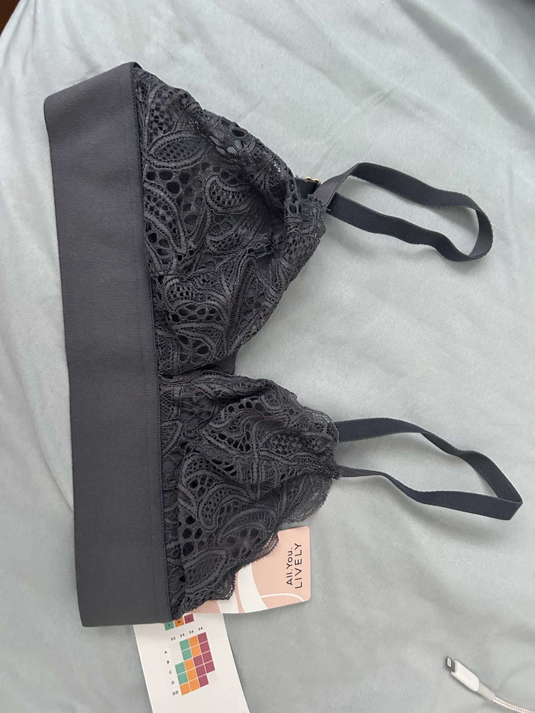Lively Grey Lace Bralette