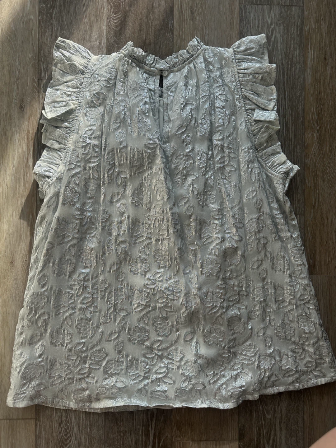 Sofie Schnoor Silver Floral Print Top Size S - photo 2