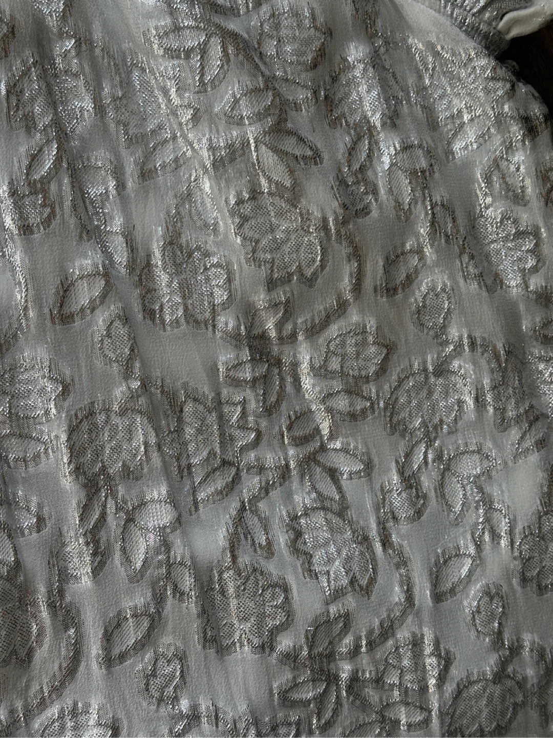 Sofie Schnoor Silver Floral Print Top Size S - photo 5