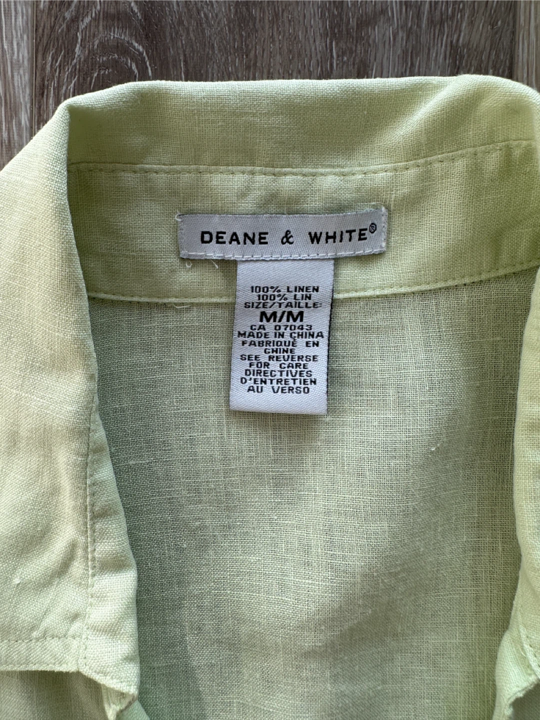 Deane & White Light yellow Green Linen Blouse - photo 2