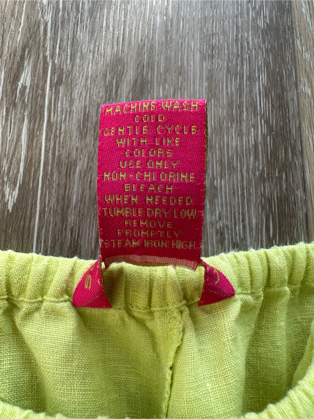 Sunny Leigh Linen Pants - Size L - Lime Green - photo 3