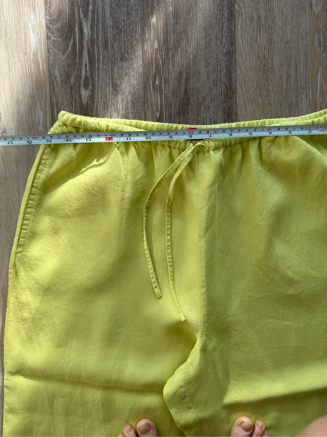 Sunny Leigh Linen Pants - Size L - Lime Green - photo 5