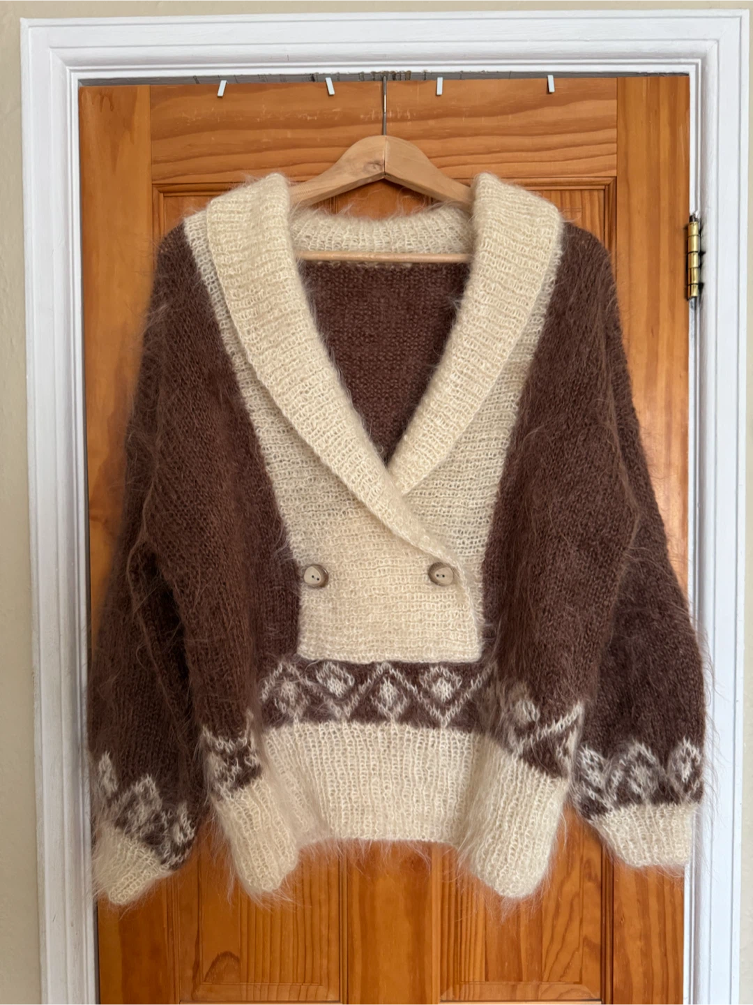 Hand-knitted mohair cardigan | character and timeless charm.