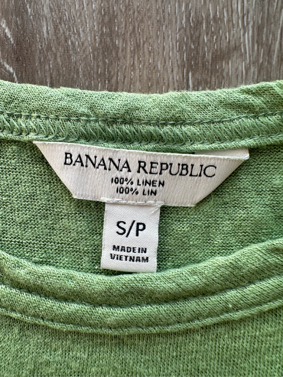 Banana Republic Green 100% Linen Tank Top S/P - photo 2