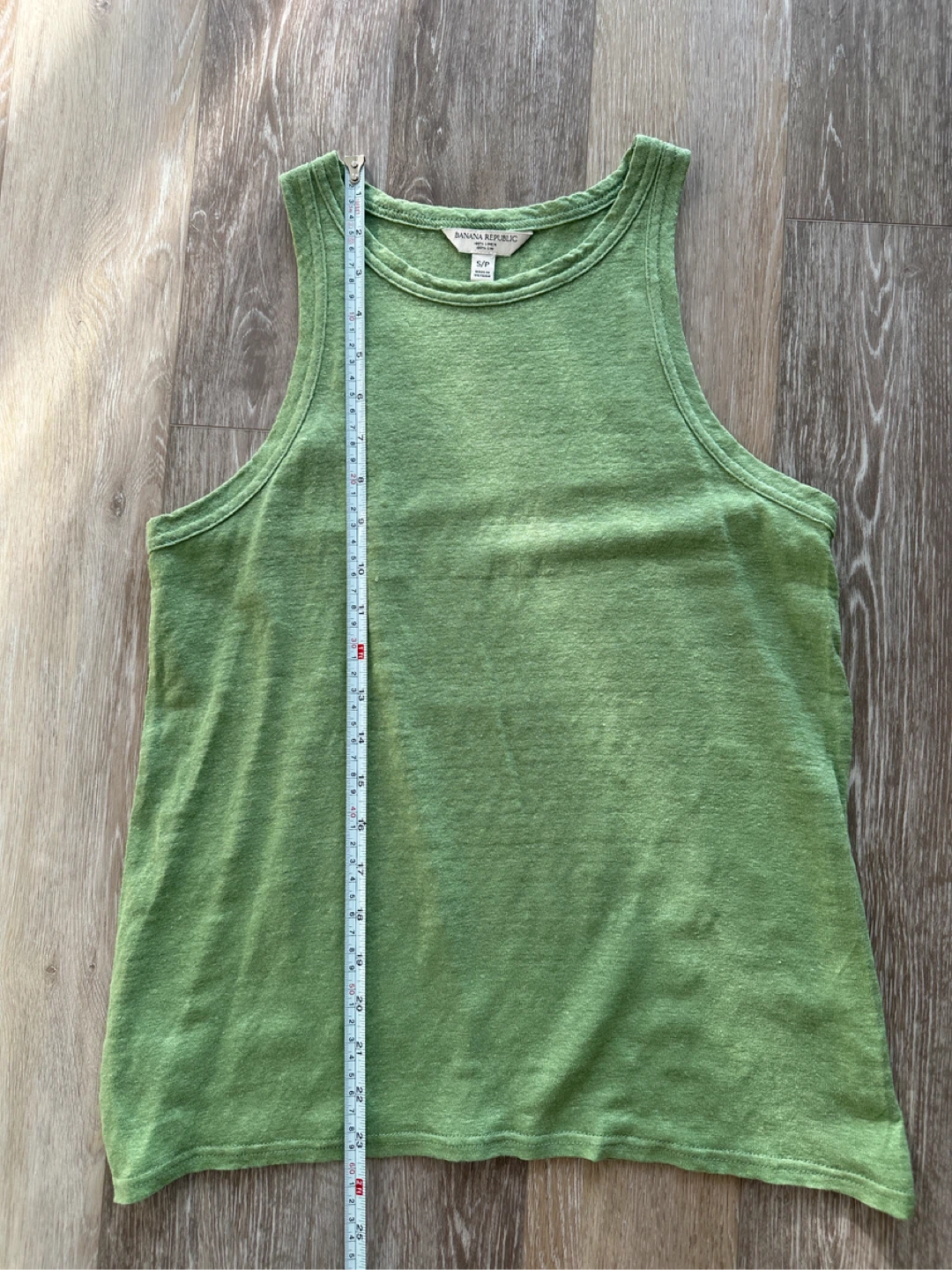 Banana Republic Green 100% Linen Tank Top S/P - photo 3