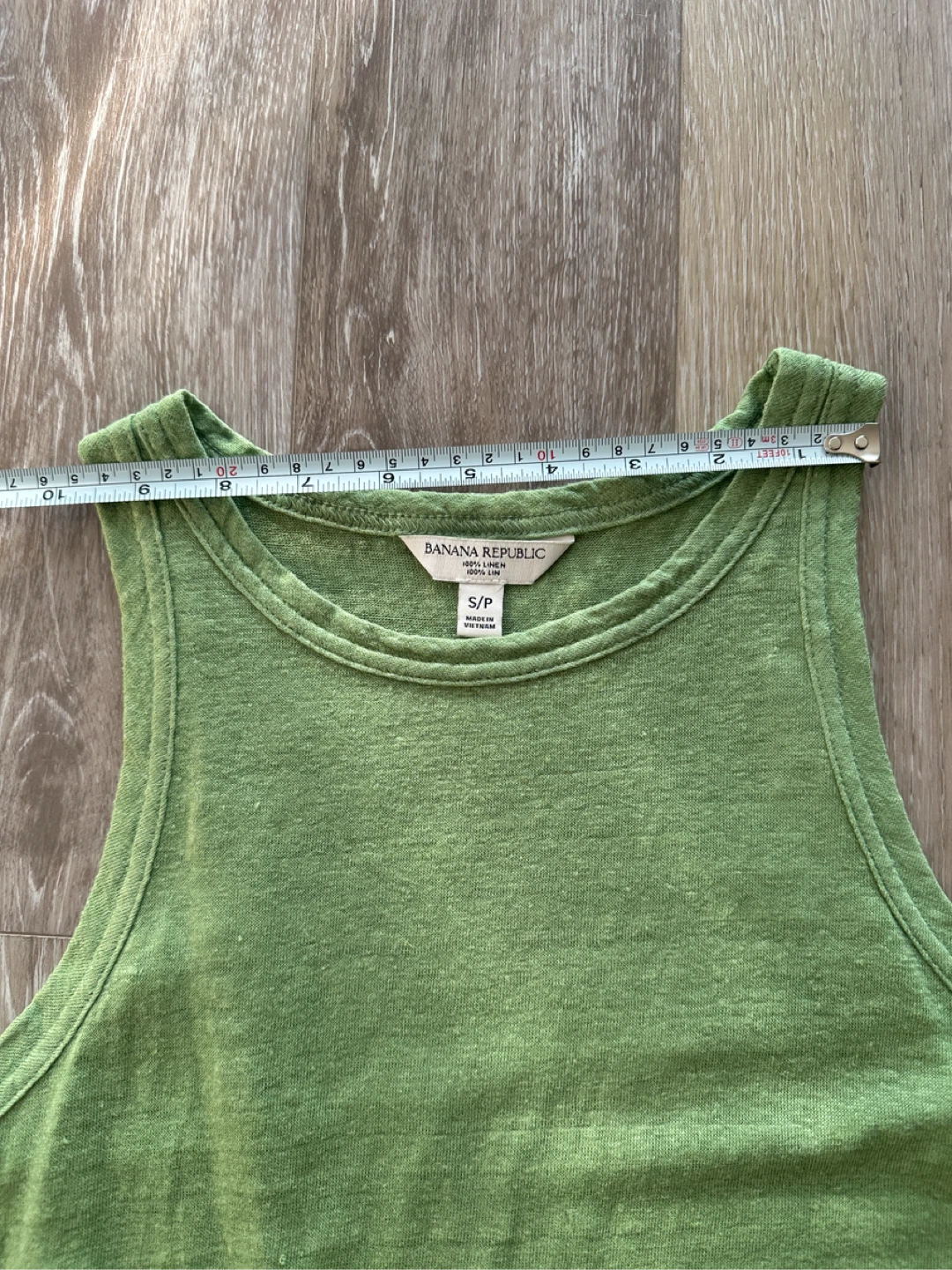Banana Republic Green 100% Linen Tank Top S/P - photo 5