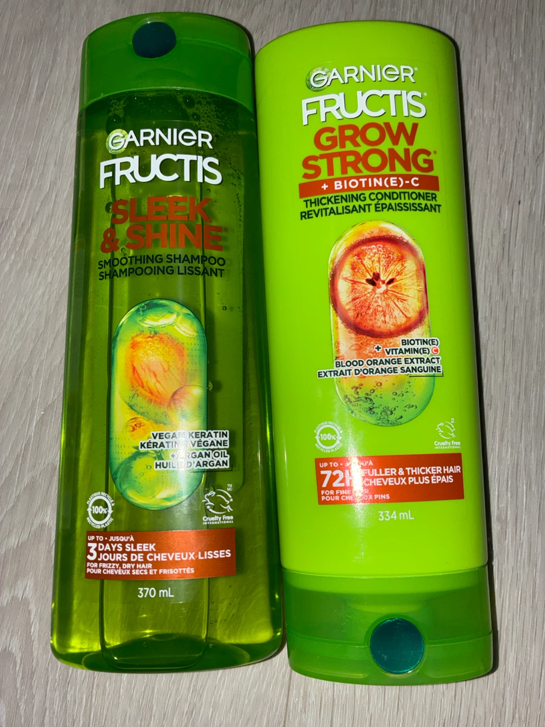 Garnier Fructis Sleek & Shine Shampoo & Grow Strong Conditioner