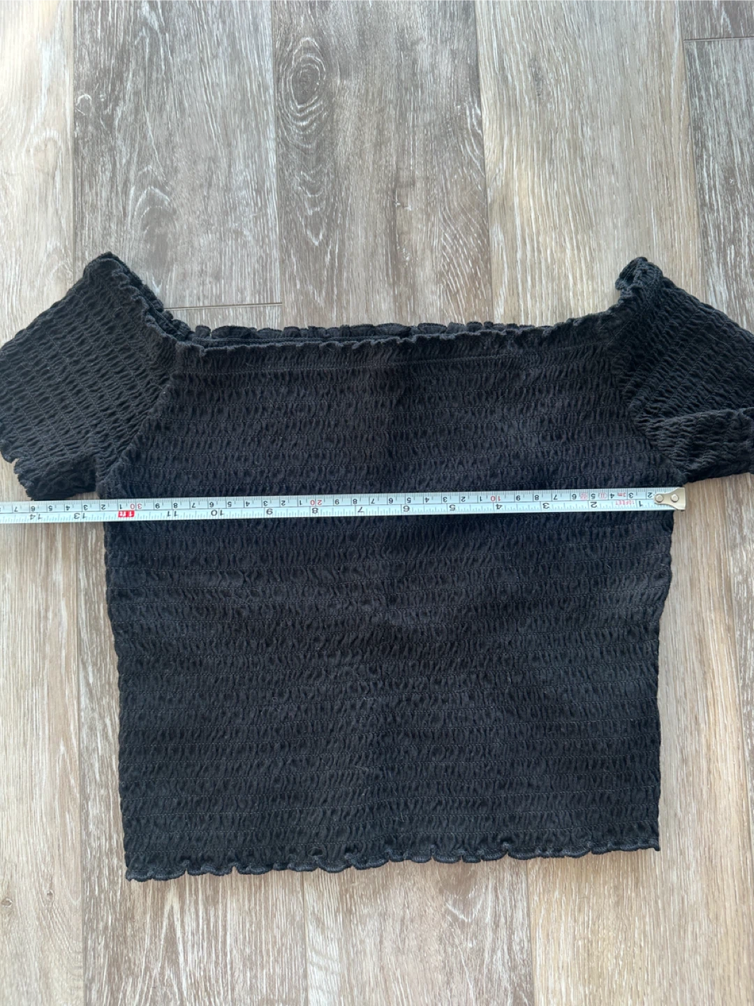 Primark Black Smocked Off-the-Shoulder Top - Size M - photo 4