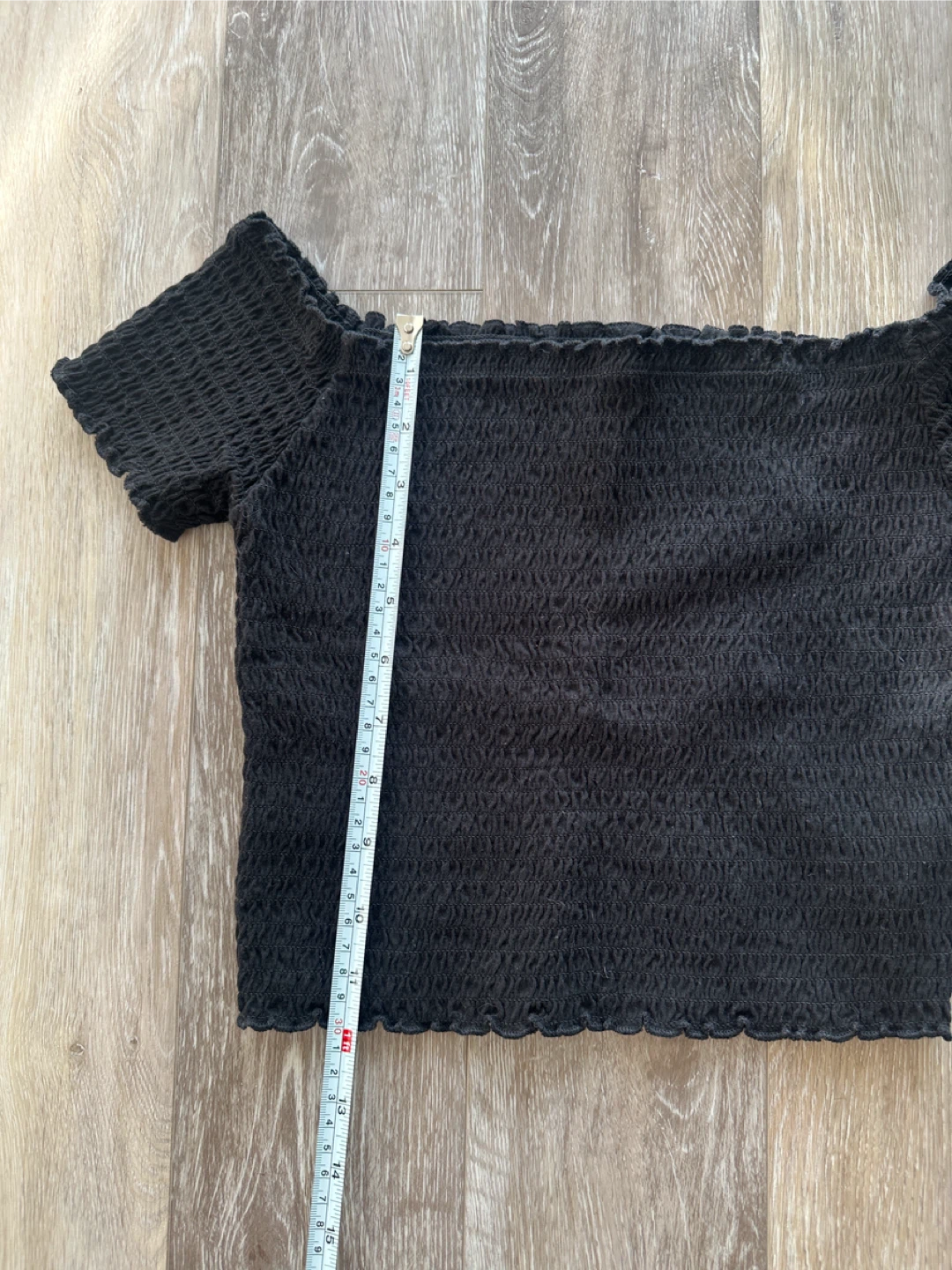 Primark Black Smocked Off-the-Shoulder Top - Size M - photo 5