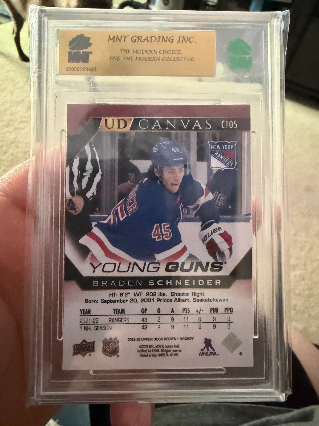 Braden Schneider Young Guns UD Canvas Rookie - photo 2