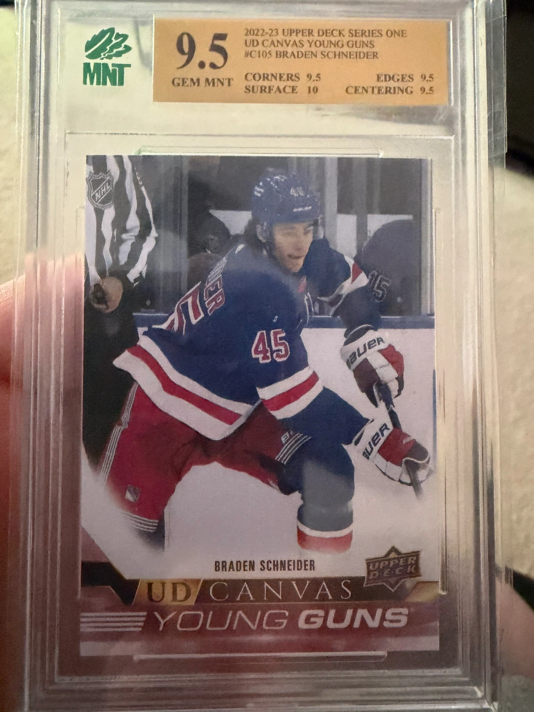Braden Schneider Young Guns UD Canvas Rookie