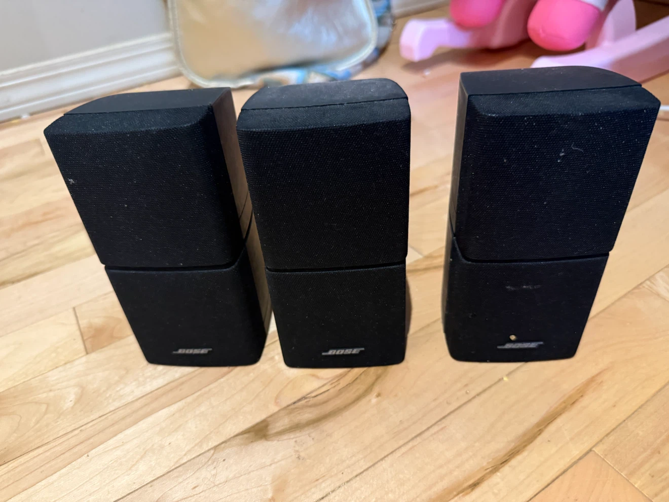 Bose Satellite Speakers (3) & Onkyo Receiver