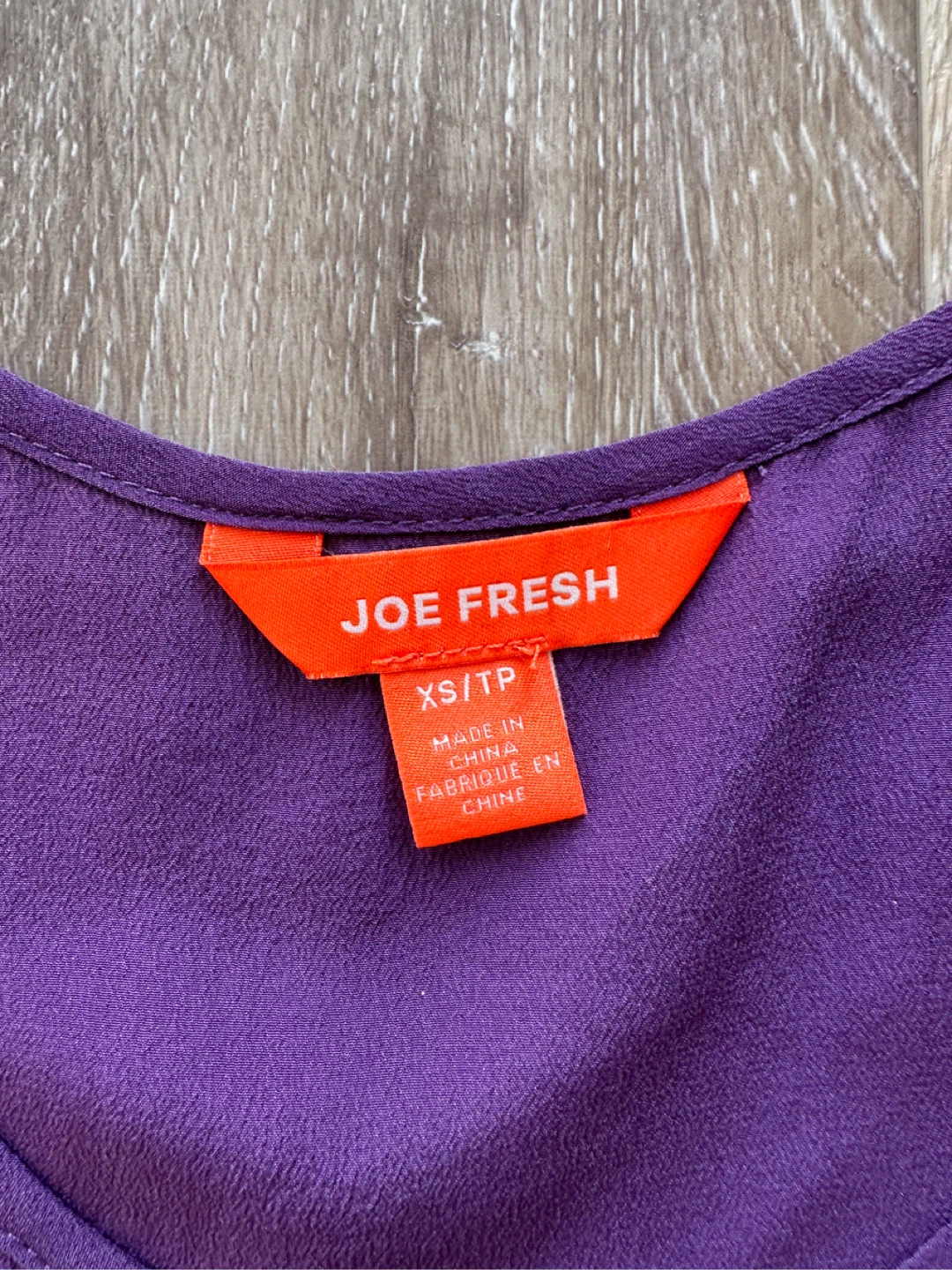 Joe Fresh Purple Silk Tank Top XS/TP - photo 2