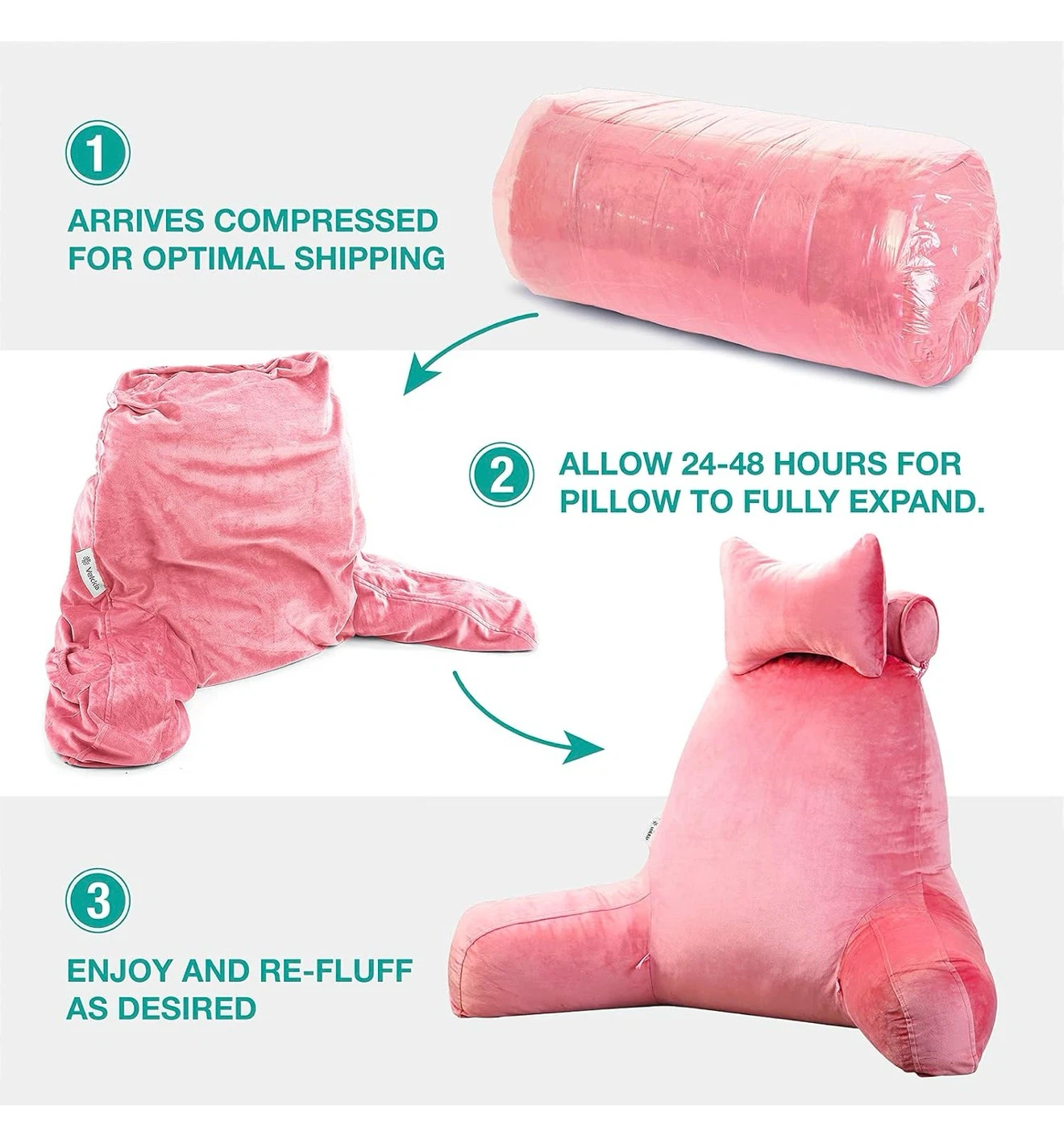 Vekkia Premium Soft Reading & Bed Rest Pillow - photo 5