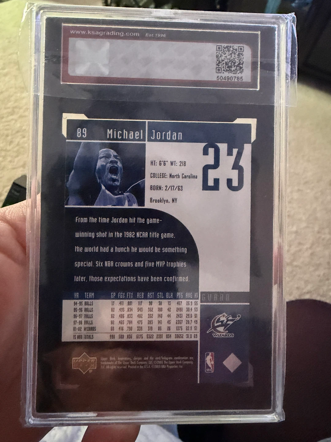 2002-03 Upper Deck Inspirations Michael Jordan - photo 2